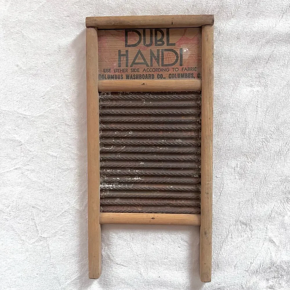 Vintage Dubl Handi Washboard Columbus Ohio Rustic Farmhouse Cabin Cottage
